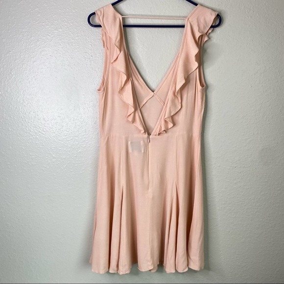 Privacy Please Ruffle V-Neck Mini Dress Pink - Picture 2 of 8
